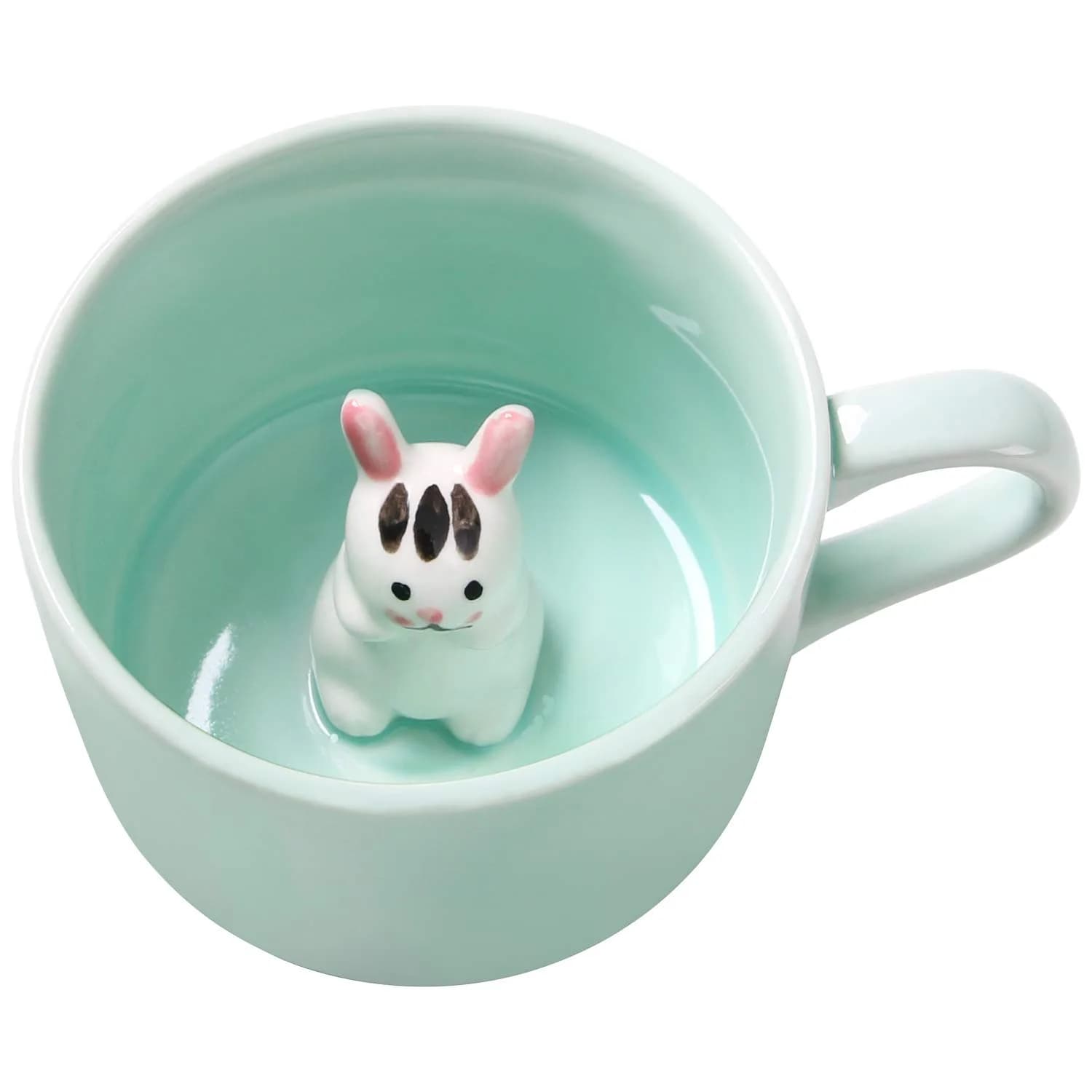 Lemon Park Bunny Ceramic Cup 8 oz | Hidden 3D Animal Mug for All Occasions - main product image