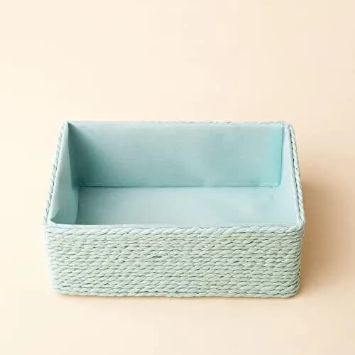LA JOLIE MUSE Bathroom Basket Organizers, Paper Rope Storage, Green 4 Pack | Eco-Friendly & Versatile thumbnail 5