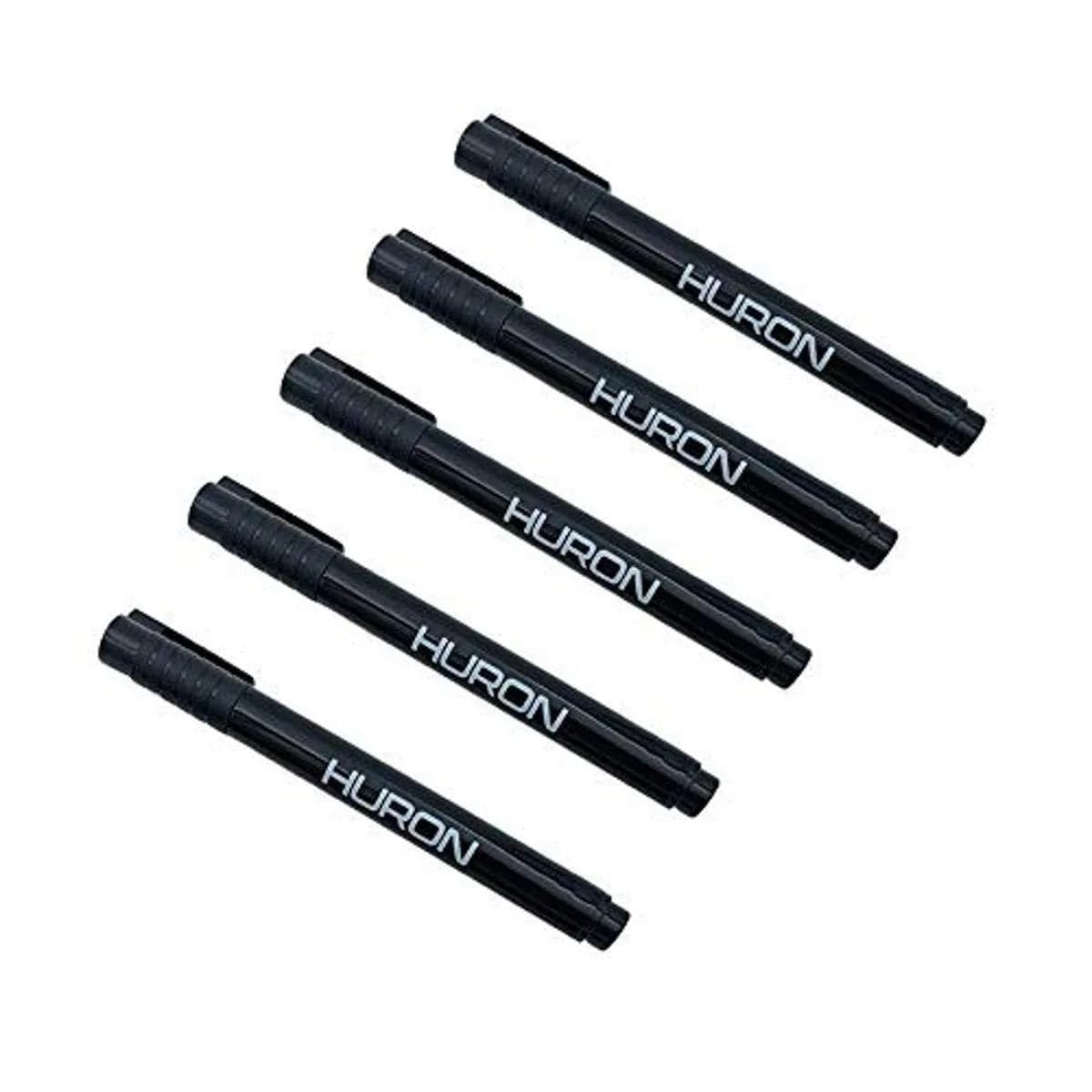 Huron Counterfeit Money Marker Detector Pen (5/15/50/150/375/1500) | Quick Currency Authentication — black
