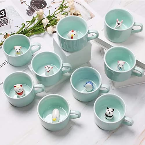 Lemon Park Duck Ceramic Cup Hidden 3D Animal Inside Mug 230ml (8 oz) | Hand-Painted Surprise thumbnail 7