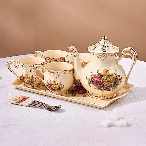 YOLIFE Ceramic Serving Tray Flowering Shrubs 34cm (13.5 inch) x 19cm (7.5 inch) | Elegant Porcelain Platter for Indian Homes thumbnail 7
