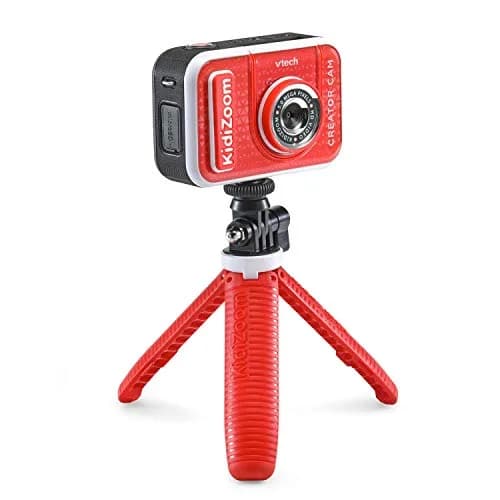 VTech KidiZoom Creator Cam Red HD Video Camera with Green Screen & Tripod | 3.6" x 2.4" x 1.1" (9.1cm x 6.1cm x 2.8cm) thumbnail 8