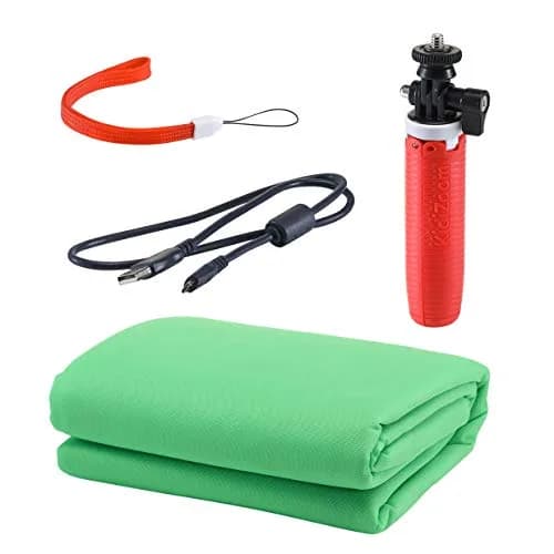 VTech KidiZoom Creator Cam Red HD Video Camera with Green Screen & Tripod | 3.6" x 2.4" x 1.1" (9.1cm x 6.1cm x 2.8cm) thumbnail 9