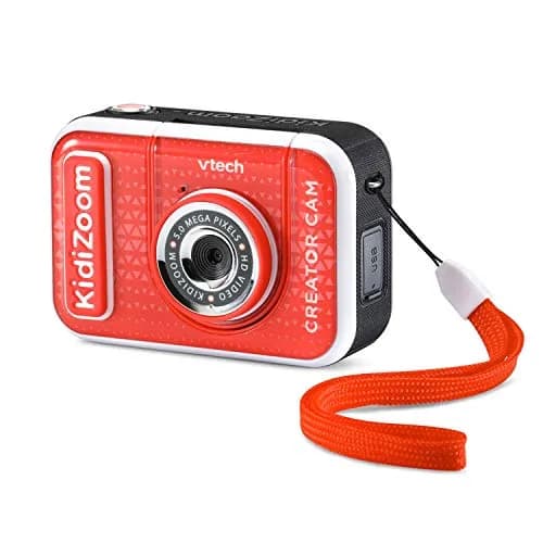 VTech KidiZoom Creator Cam Red HD Video Camera with Green Screen & Tripod | 3.6" x 2.4" x 1.1" (9.1cm x 6.1cm x 2.8cm) thumbnail 3