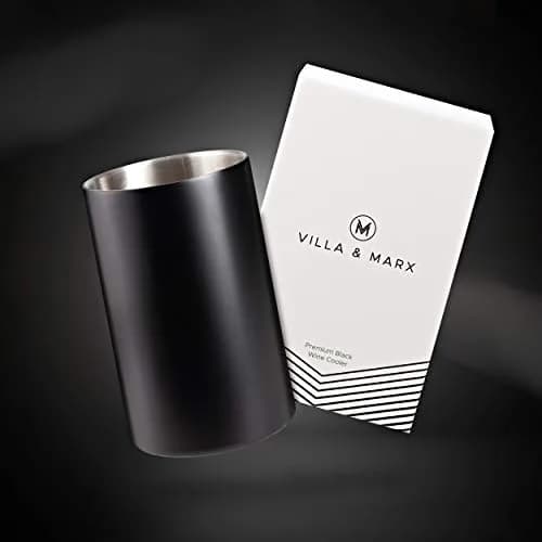 Villa & Marx Wine Chiller Black | Double Walled Insulated Bottle Cooler (Large) thumbnail 5