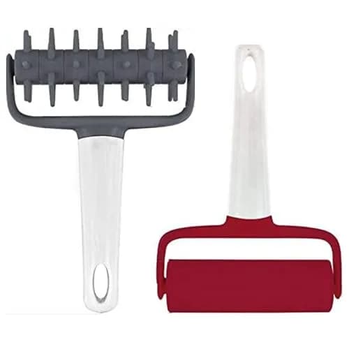 AooBaBa Pizza Dough Roller & Docker Set | Pastry & Pizza Rolling Pins, 2-Piece, Food Grade ABS, Dishwasher Safe thumbnail 1