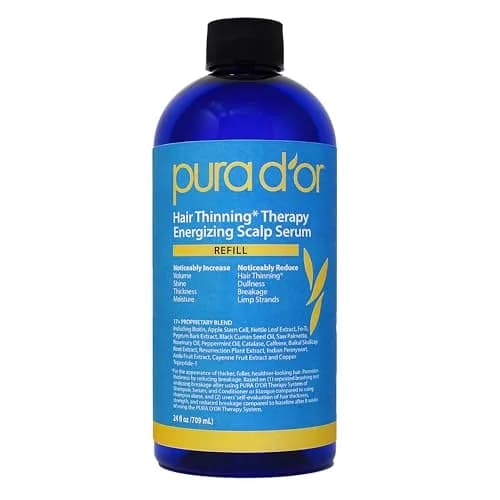 PURA D'OR Scalp Serum Natural Scent 24 Fl Oz - USDA Organic Argan Oil Treatment for Hair, Skin, Scalp & Nails - main product image