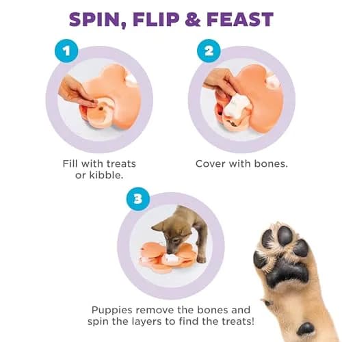 Outward Hound Nina Ottosson Puppy Tornado Puzzle Dog Toy, Level 2, 9.8" | Interactive Treat Challenge for Dogs thumbnail 3