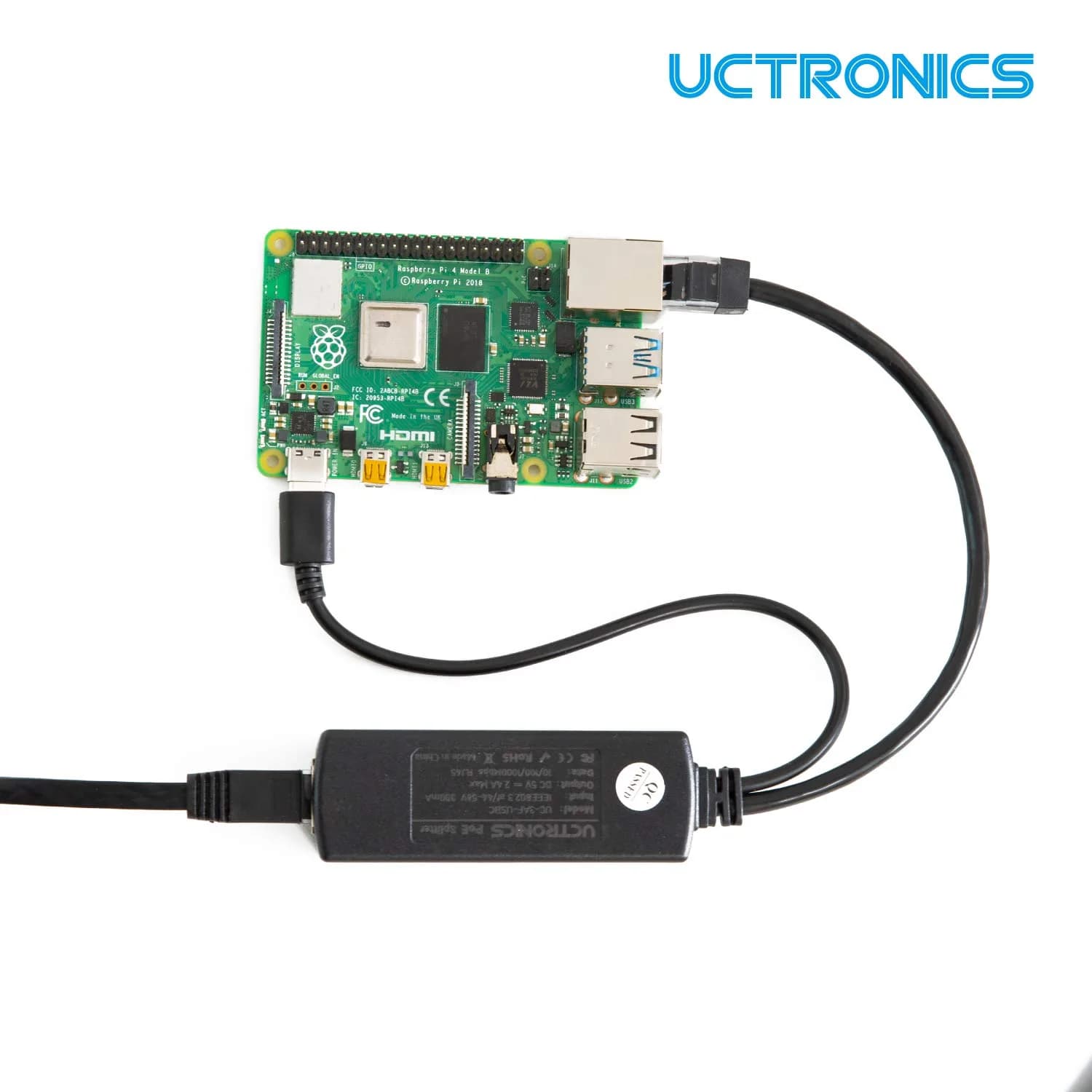 UCTRONICS PoE Splitter USB-C 5V 2.4A | IEEE 802.3af Compliant Gigabit Ethernet Adapter - view 5