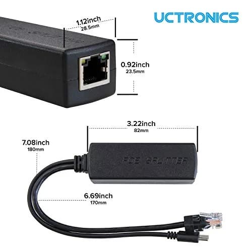 UCTRONICS PoE Splitter USB-C 5V 2.4A | IEEE 802.3af Compliant Gigabit Ethernet Adapter thumbnail 3