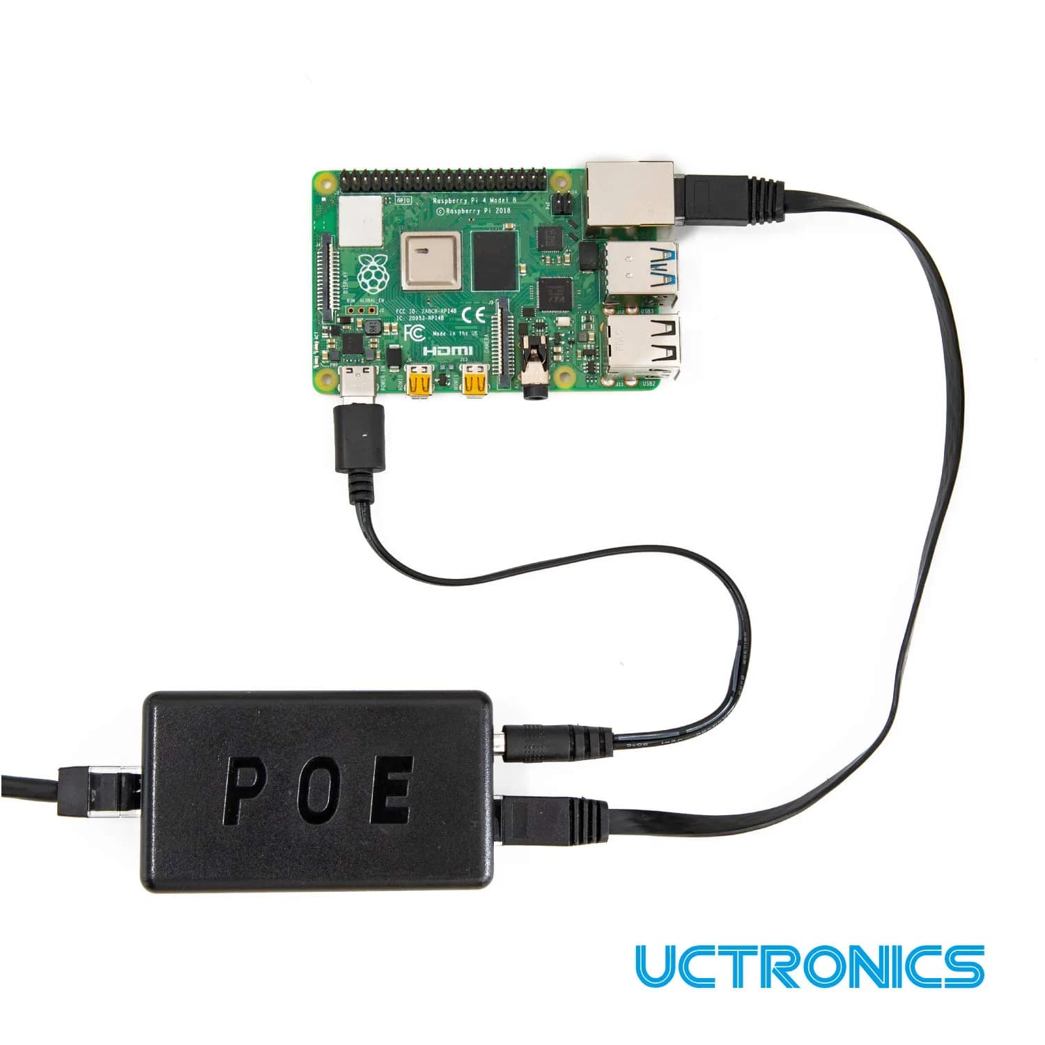 UCTRONICS PoE Splitter 5V 4A Barrel Jack/USB-C | IEEE 802.3at Compliant for Raspberry Pi 4 & Jetson Nano - view 5