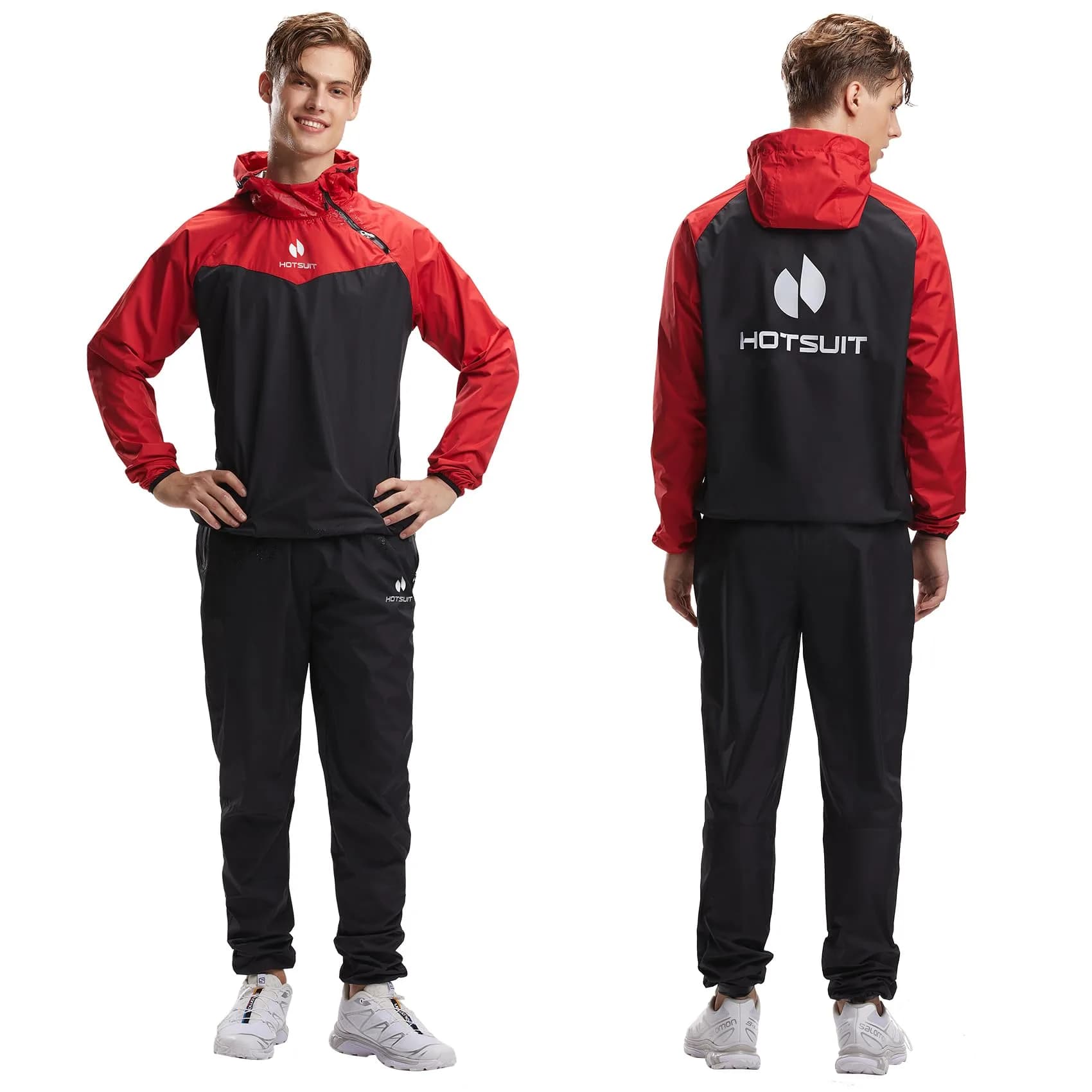 HOTSUIT Men & Women Sauna Suit Jacket & Pants Red S | Sweat-Inducing Workout Gear - view 8