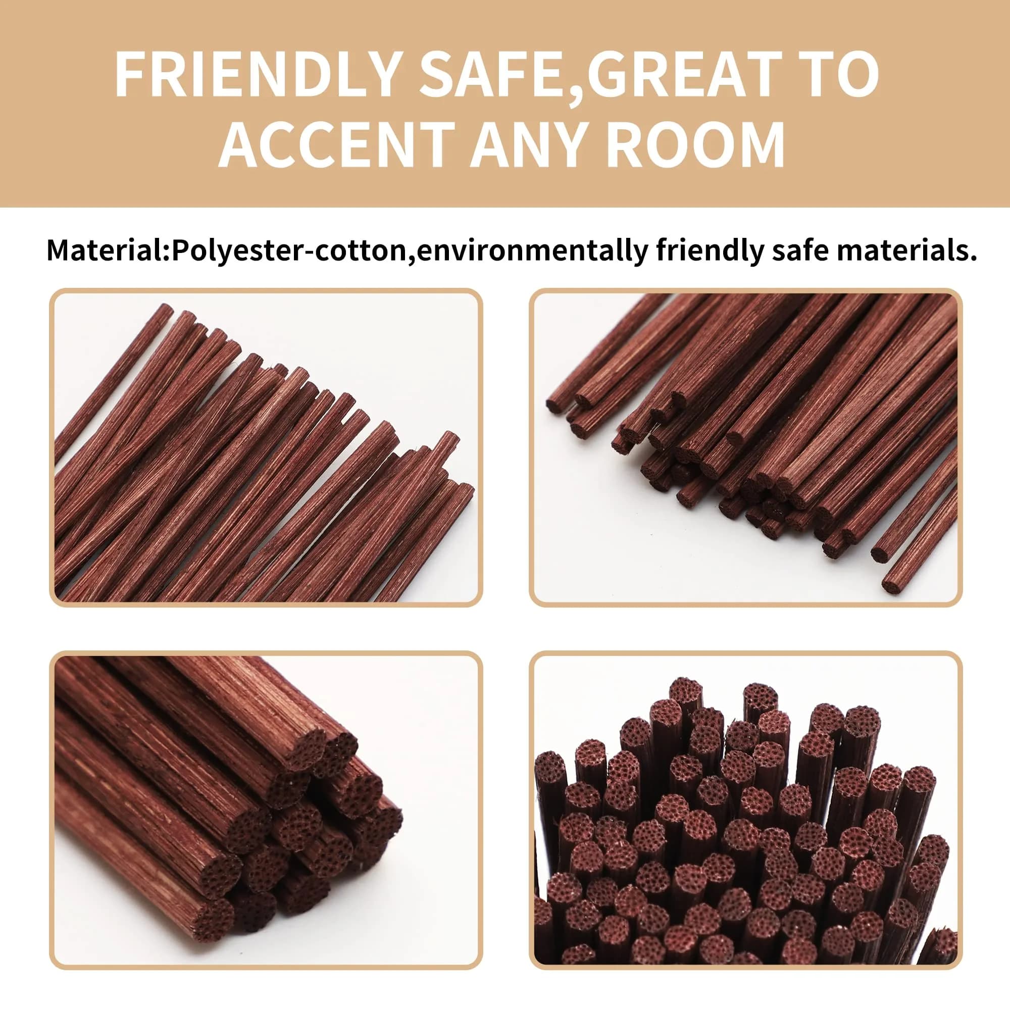 VFULIE 100PCS Reed Diffuser Sticks 10 inches (25.4 cm) | Natural Rattan for Aroma Diffusion - view 2