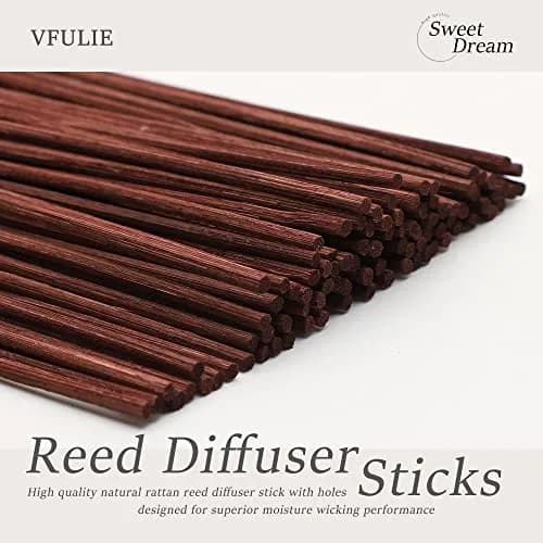 VFULIE 100PCS Reed Diffuser Sticks 10 inches (25.4 cm) | Natural Rattan for Aroma Diffusion thumbnail 3