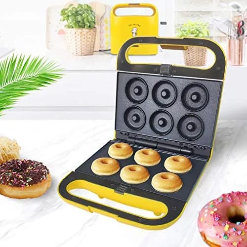 Health and Home 3 Interchangeable Baking Plates for Doughnut & Waffle Maker | Non-Stick, 1200W, Easy Clean, Compact Storage thumbnail 5