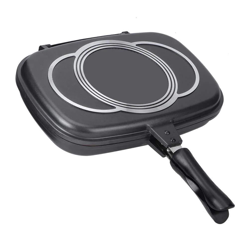 FastUU Double-Sided Pressure Frying Pan 46cm (18.1in) | Seals Food for Healthier Cooking