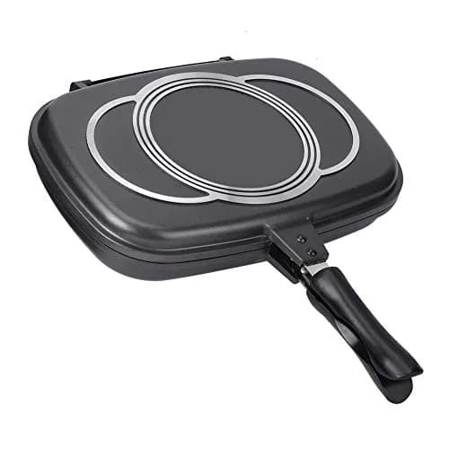 FastUU Double-Sided Pressure Frying Pan 46cm (18.1in) | Seals Food for Healthier Cooking thumbnail 1