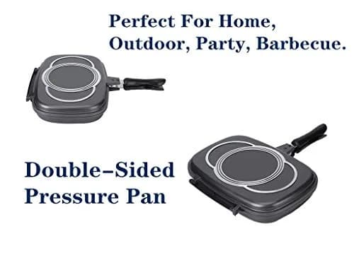 FastUU Double-Sided Pressure Frying Pan 46cm (18.1in) | Seals Food for Healthier Cooking thumbnail 5