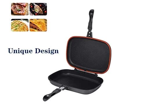 FastUU Double-Sided Pressure Frying Pan 46cm (18.1in) | Seals Food for Healthier Cooking thumbnail 7