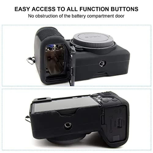 Easy Hood Silicone Camera Case for Sony A6600 Alpha 6600 ILCE-6600 Black | Compact & Durable thumbnail 5