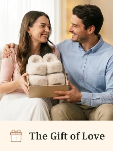FamilyFairy Women's Fluffy Faux Fur Slippers Open Toe Slides (5-6, Beige) | Cozy Indoor-Outdoor Comfort thumbnail 7