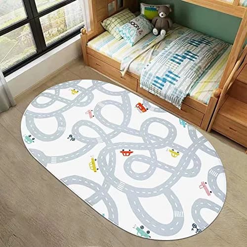LIVEBOX Kids Road Traffic Rug 4'x6' | Washable, Non-Slip Playmat for Kids thumbnail 6