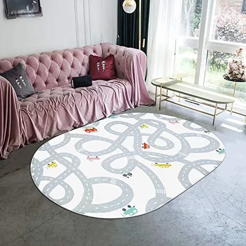LIVEBOX Kids Road Traffic Rug 4'x6' | Washable, Non-Slip Playmat for Kids thumbnail 7