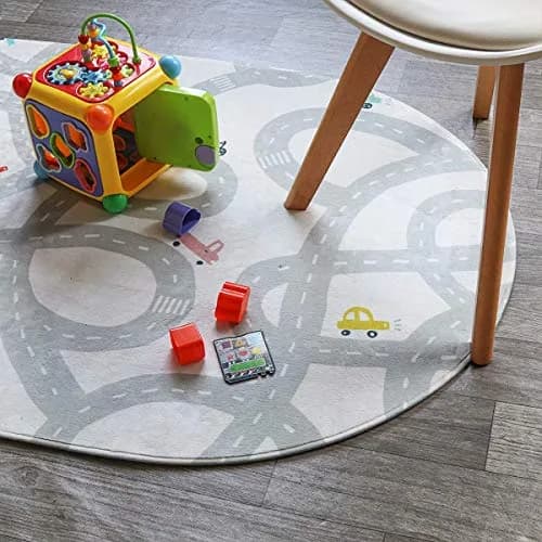 LIVEBOX Kids Road Traffic Rug 4'x6' | Washable, Non-Slip Playmat for Kids thumbnail 2