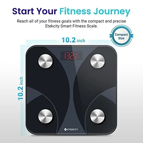 Etekcity Smart Body Composition Scale | Textured Black | 25.9 cm (10.2 in) | FDA Approved thumbnail 5