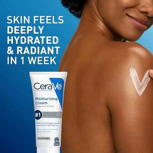 CeraVe Moisturizing Cream Face Body Moisturizer 237ml (8 Fl Oz) | Dermatologist-Developed Hydration thumbnail 6