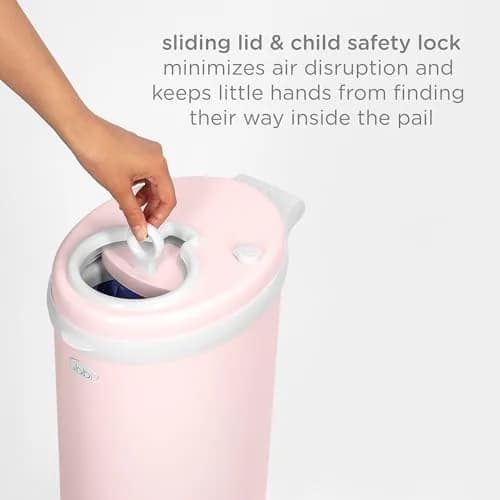 Ubbi Stainless Steel Diaper Pail Blush Pink | Odor-Locking, No Special Bags, Award-Winning (70-120 chars) thumbnail 6