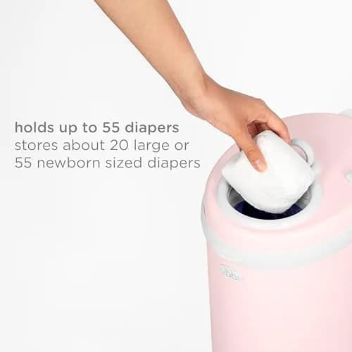 Ubbi Stainless Steel Diaper Pail Blush Pink | Odor-Locking, No Special Bags, Award-Winning (70-120 chars) thumbnail 7