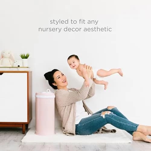 Ubbi Stainless Steel Diaper Pail Blush Pink | Odor-Locking, No Special Bags, Award-Winning (70-120 chars) thumbnail 8