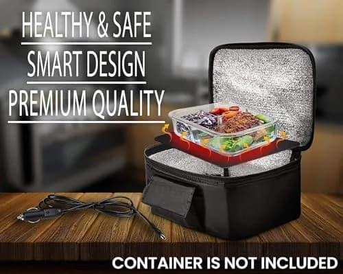 Zento Deals Heating Lunch Box – 12V Portable Mini Electric Warmer for Car Food | Compact, Lightweight & Safe thumbnail 3