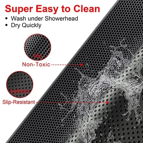 Waretary Cat Litter Mat, 36"x30" Waterproof, Scatter Control, Black thumbnail 7