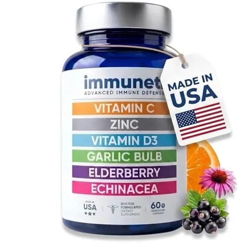 IMMUNETI Immuneti Advanced Immune Support – Doctor Formulated 6-in-1 Daily Supplement – Made in USA (60 Count, Capsules) | Vital Nutrients & Antioxidants thumbnail 1