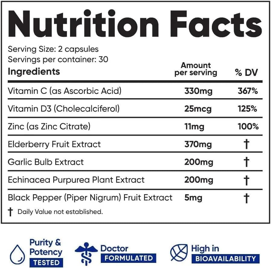 IMMUNETI Immuneti Advanced Immune Support – Doctor Formulated 6-in-1 Daily Supplement – Made in USA (60 Count, Capsules) | Vital Nutrients & Antioxidants thumbnail 2