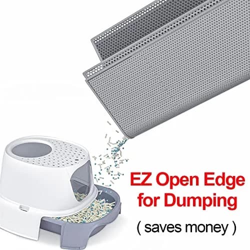 Waretary XL Cat Litter Mat 90cm x 76cm (36"x30") | Waterproof Scatter Control Grey thumbnail 4