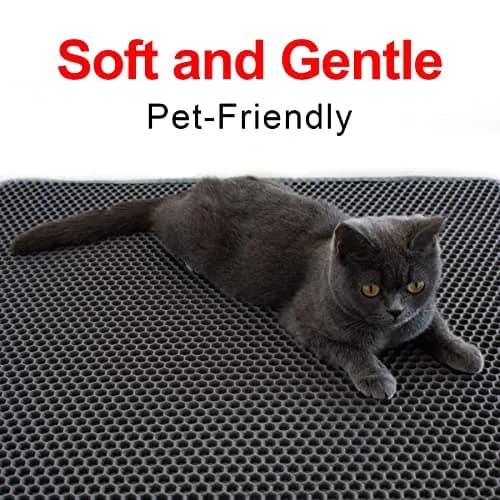 Waretary XL Cat Litter Mat 90cm x 76cm (36"x30") | Waterproof Scatter Control Grey thumbnail 6