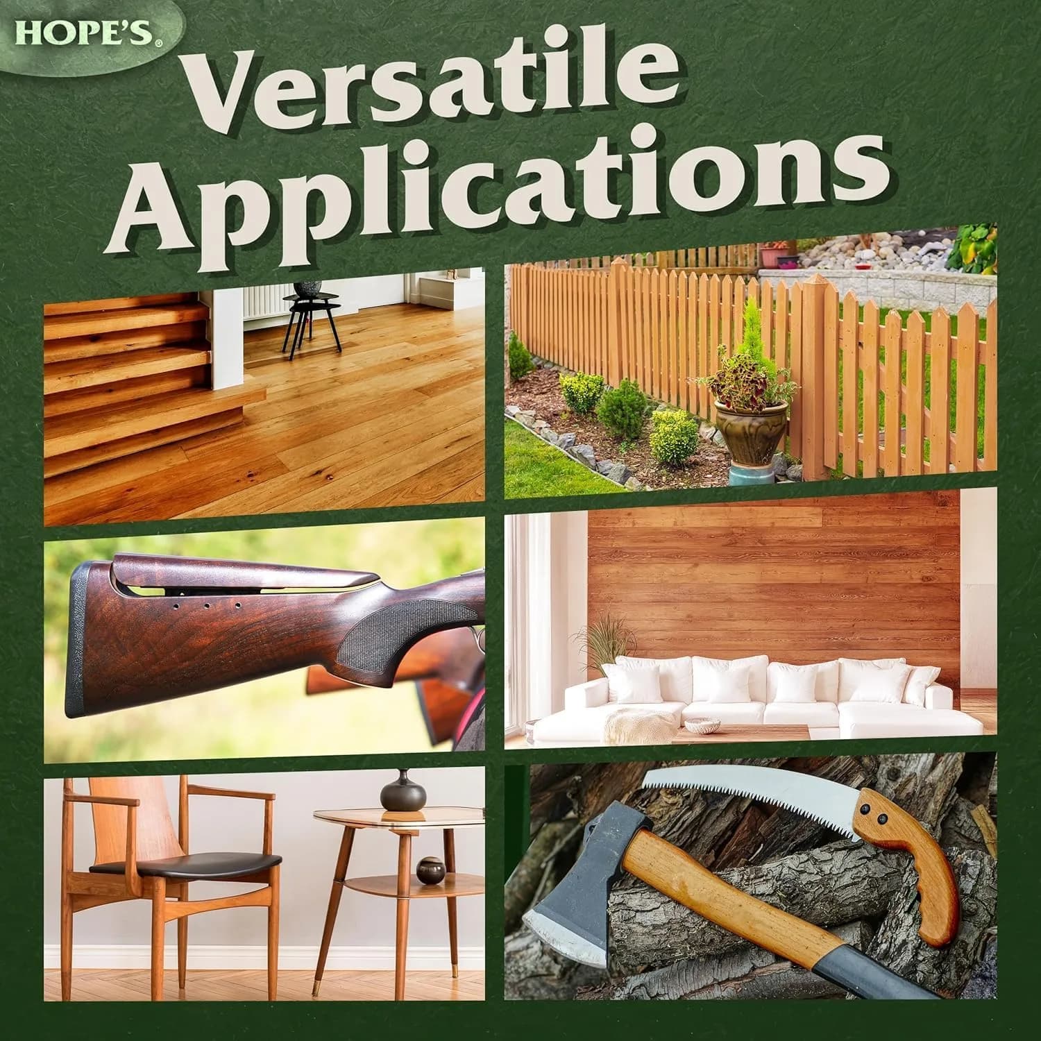HOPE'S 100% Pure Tung Oil Wood Finish 1.89 L (64 Fl Oz) | Food Safe Natural Wood Sealer - view 4