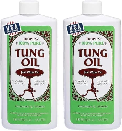 HOPE'S 100% Pure Tung Oil Wood Finish & Sealer 946ml (32 Fl Oz) | Food Safe Natural Wood Grain Enhancer thumbnail 1