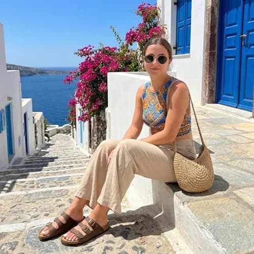 CUSHIONAIRE Lela Slip On Womens Sandals with Vegan Adjustable Straps & Genuine Suede Cork Footbed - Comfortable Memory Foam Sandals for Women 2025, BROWN 10 thumbnail 7