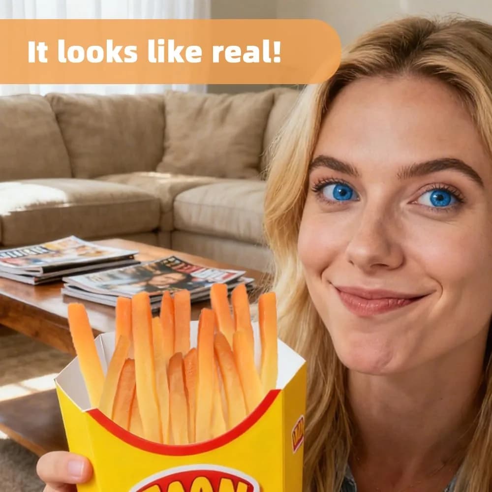 Hagao Fake French Fries 15 pcs | Realistic Polyurethane Play Food for Kitchen Decor - view 3