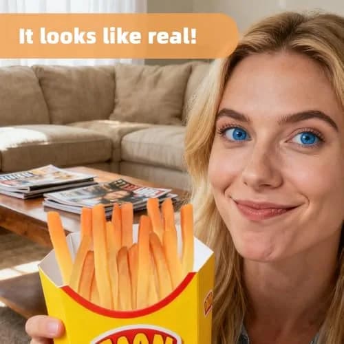 Hagao Fake French Fries 15 pcs | Realistic Polyurethane Play Food for Kitchen Decor thumbnail 3