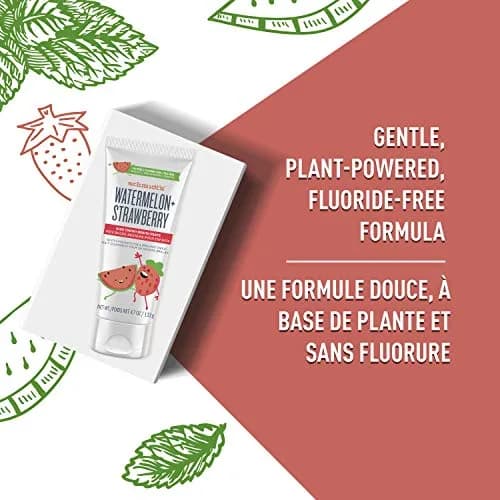 Schmidt's Children's Toothpaste Watermelon + Strawberry 4.7 oz | Fluoride-Free, Plant-Based, Vegan thumbnail 2