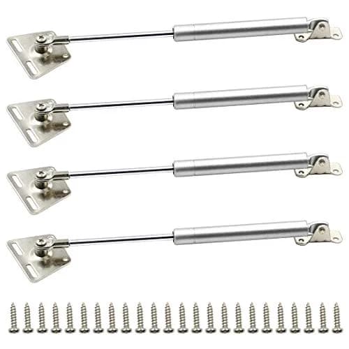 Hxchen Hydraulic Cabinet Hinges 10 Inch (250mm) 100N Soft Close Lid Support Rods | Pack of 4 — 10 Inch