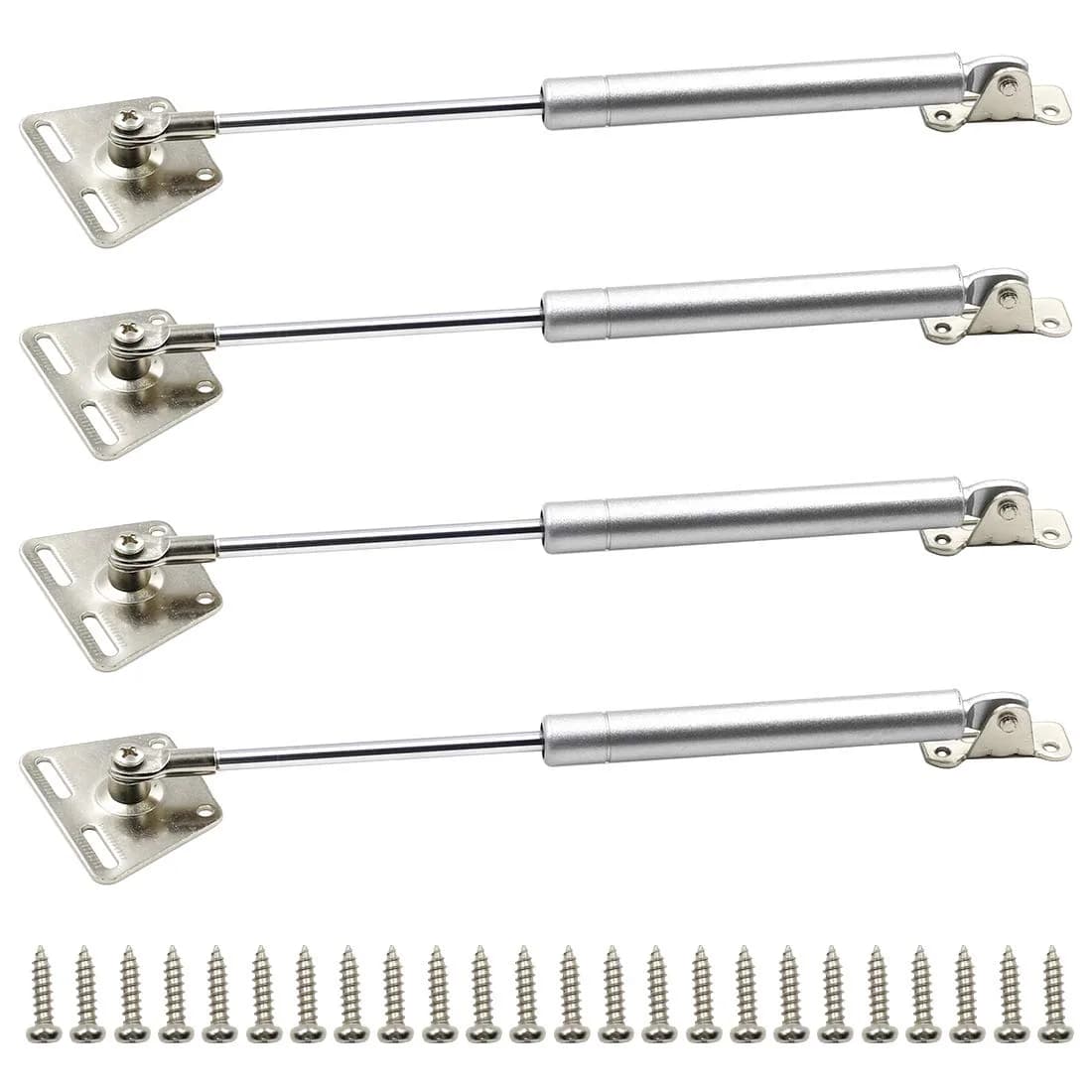 Hxchen Hydraulic Cabinet Hinges 6-Inch 30N Soft Close Lid Supports (4-Pack, Stainless Steel & Nylon) — 10 Inch