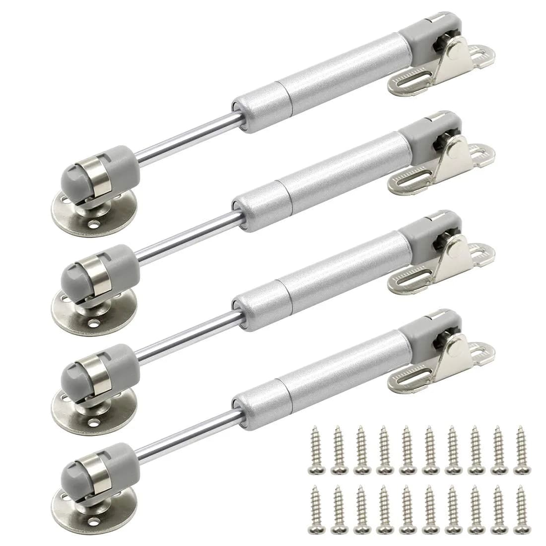 Hxchen Hydraulic Cabinet Hinges 6-Inch 30N Soft Close Lid Supports (4-Pack, Stainless Steel & Nylon) - main product image