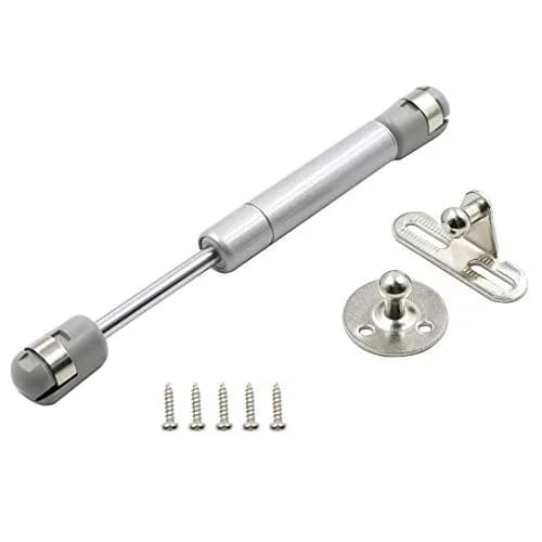 Hxchen Hydraulic Cabinet Hinges 6-Inch 30N Soft Close Lid Supports (4-Pack, Stainless Steel & Nylon) thumbnail 2
