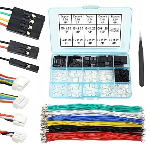 elechawk GH1.25 to Dupont 2.54 Pre-Crimped Cables and Connectors Kit 180pcs | Electronics Cable Connectors thumbnail 1